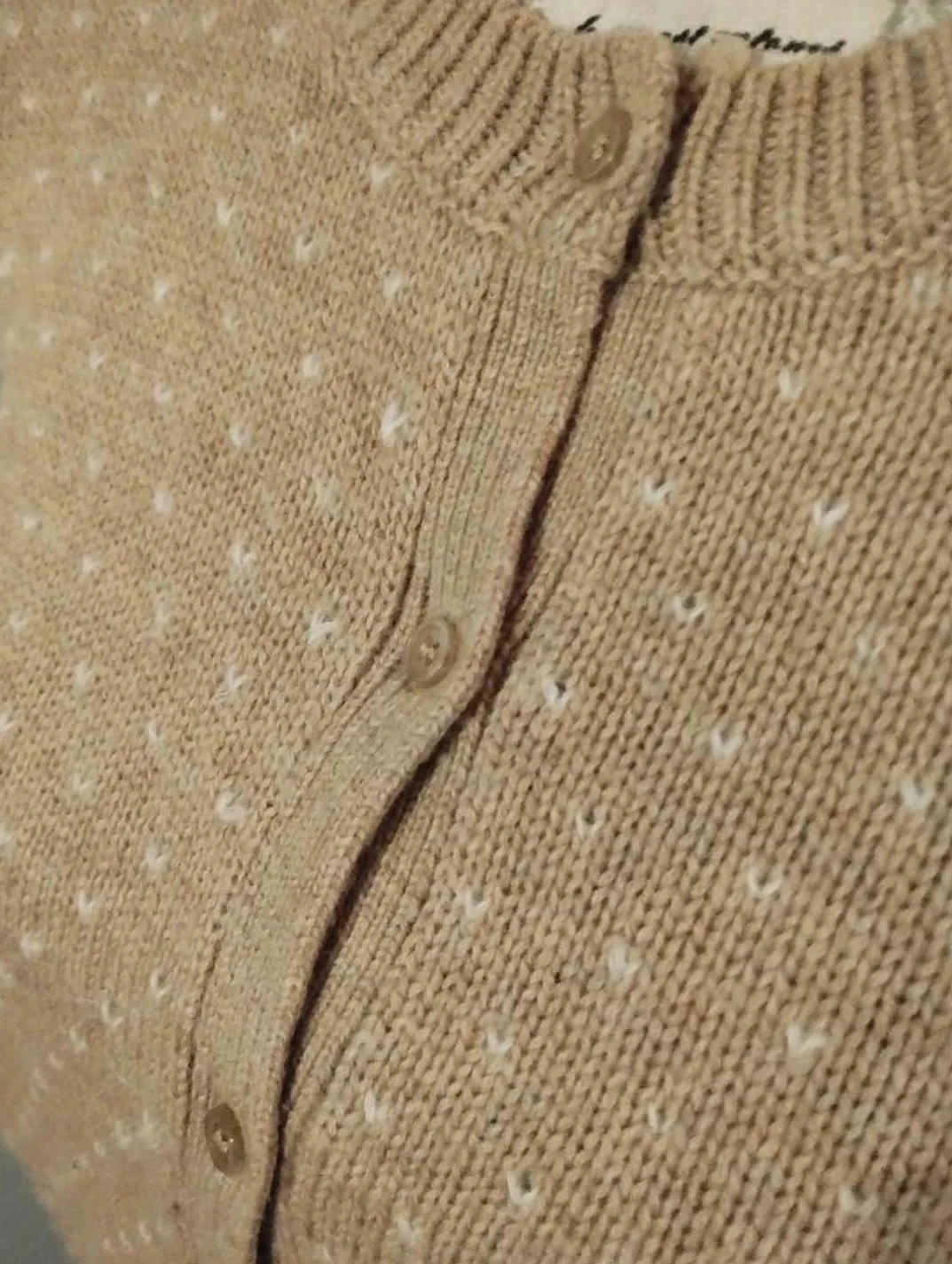 Cardigan feminino, marrom claro, lã/caxemira/mohair, Galeries Lafayette, XS – photo 7